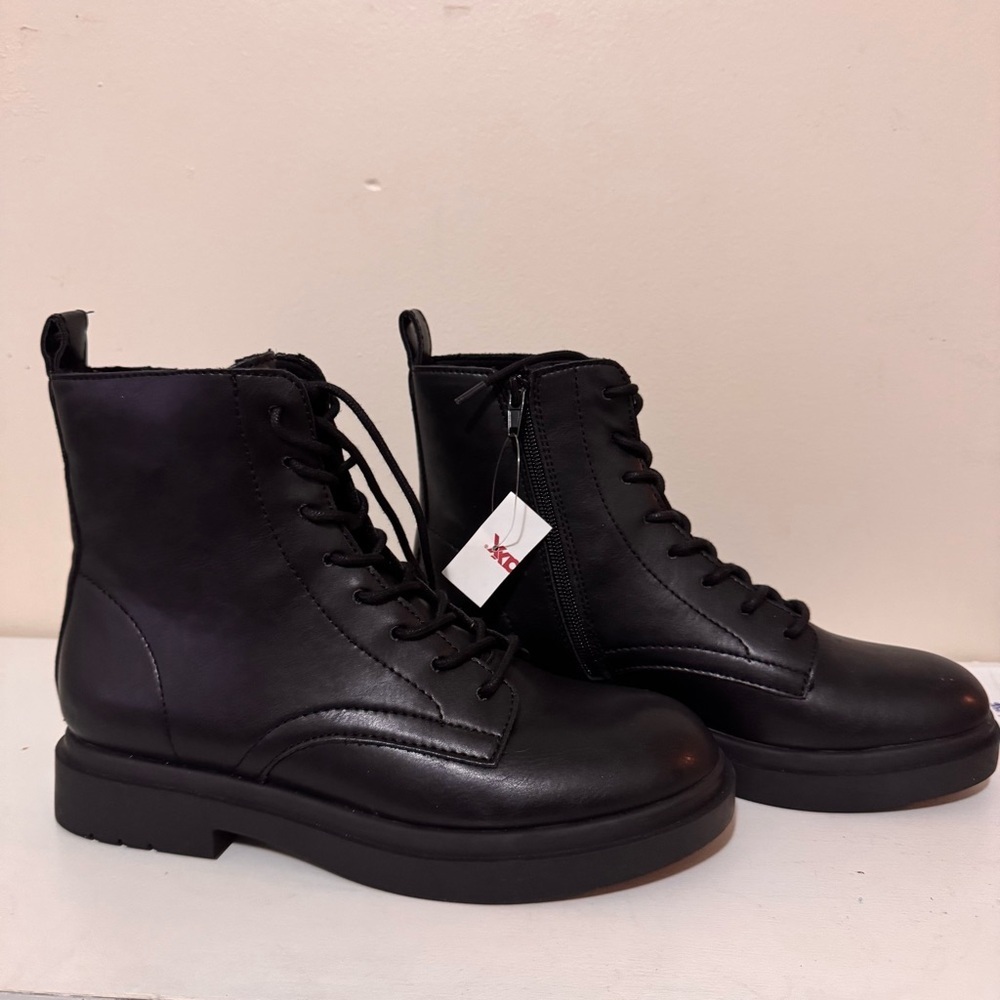 Madden girl combat boots black size 7.5 - Picture 3 of 7